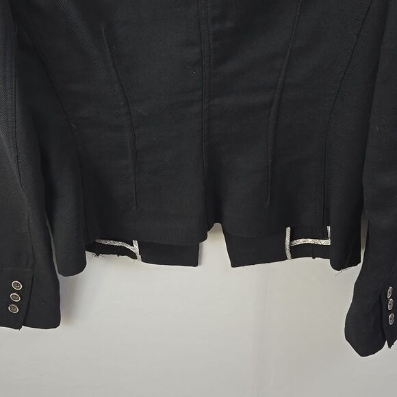 Banana Republic Military Style Women’s Black Jacket Sz 8 Wool Career Work - Picture 7 of 12